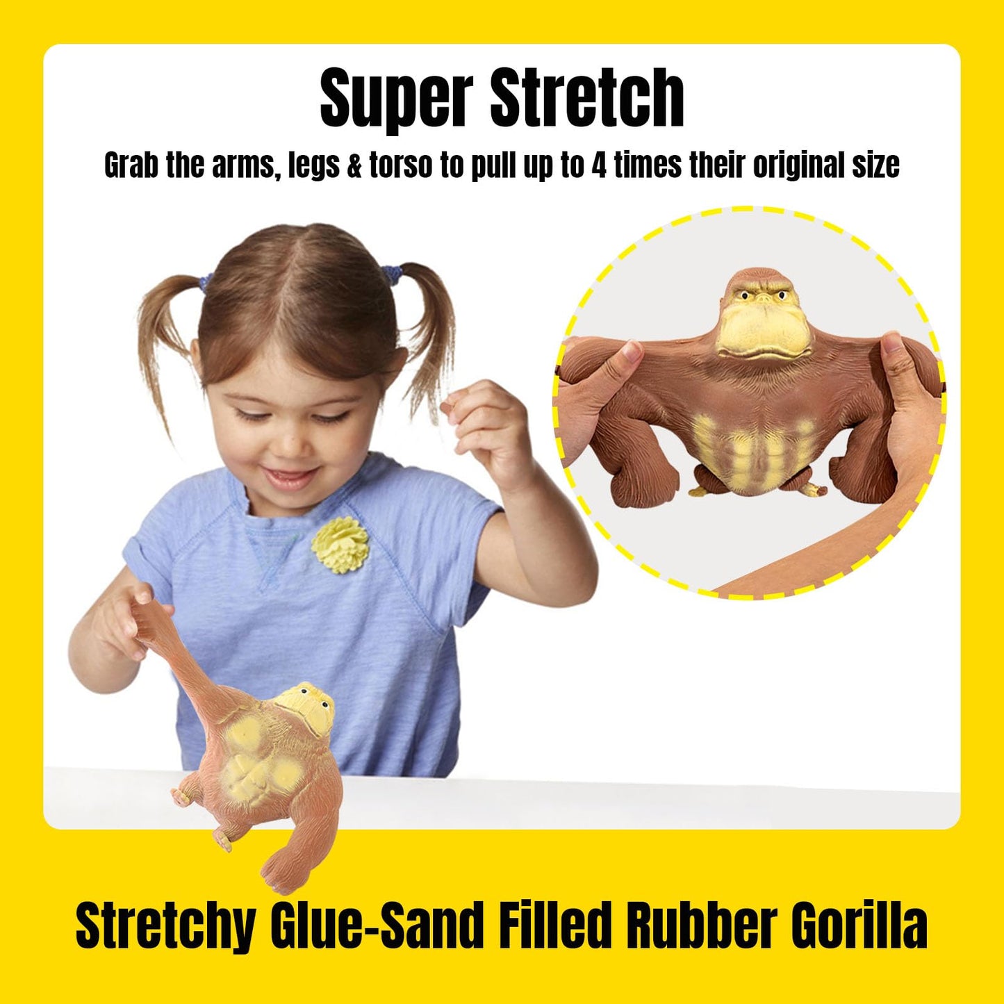YHan Stretchy Monkey Fidget Toy – Sensory, Squeezable Stress Relief for Kids & Adults