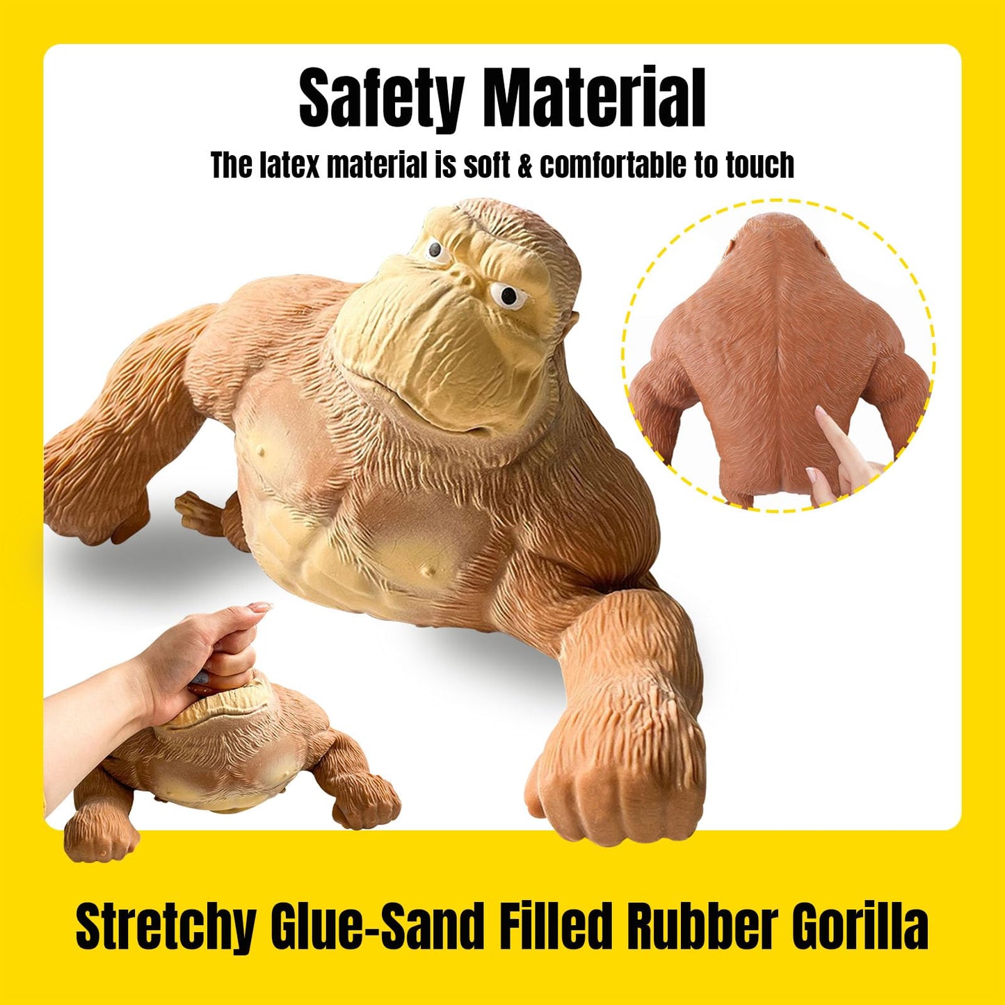 YHan Stretchy Monkey Fidget Toy – Sensory, Squeezable Stress Relief for Kids & Adults