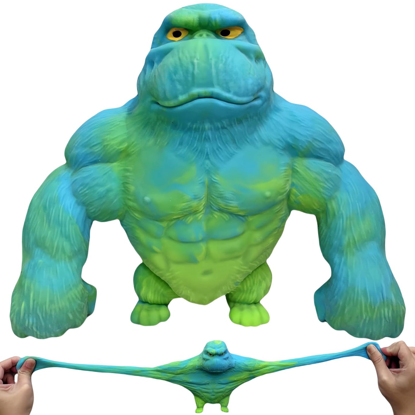 YHan Super Stretchy Gorilla Fidget Toy (Blue-Green) – Stress Relief & Portable Fun