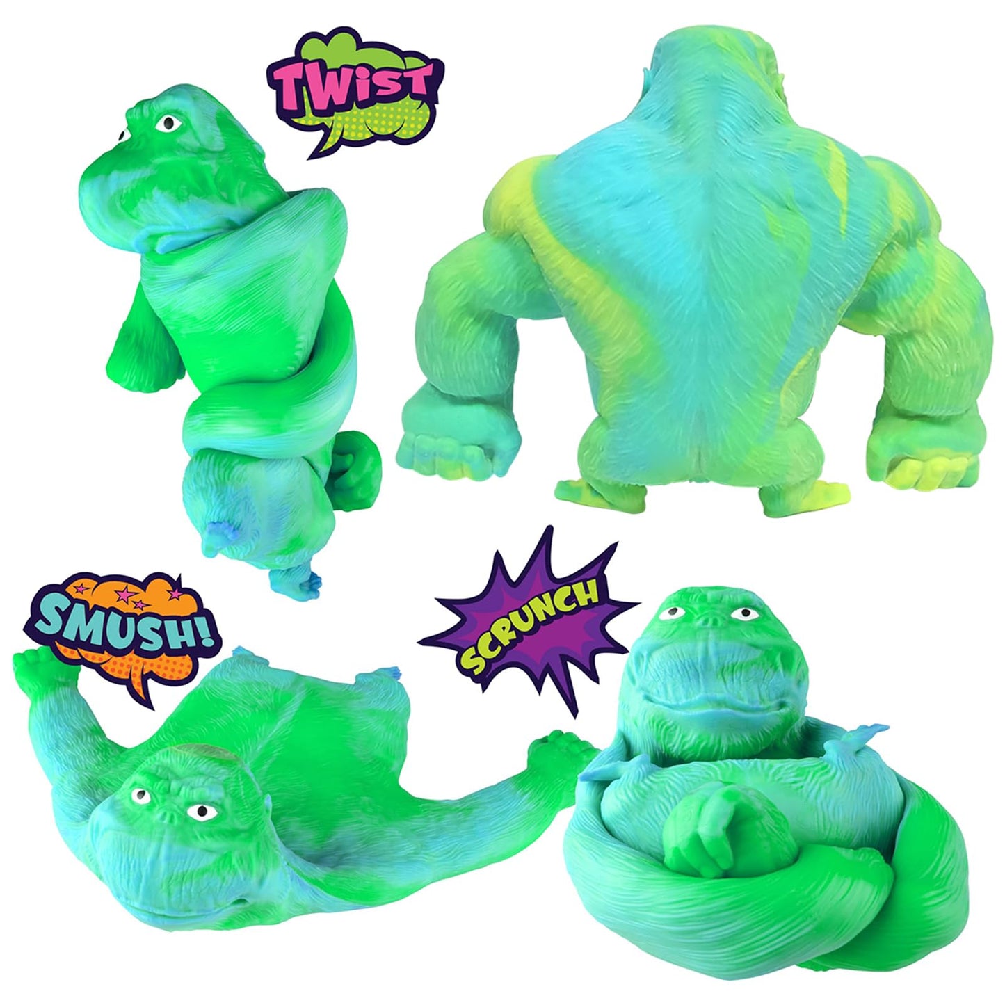 YHan Super Stretchy Gorilla Fidget Toy (Blue-Green) – Stress Relief & Portable Fun