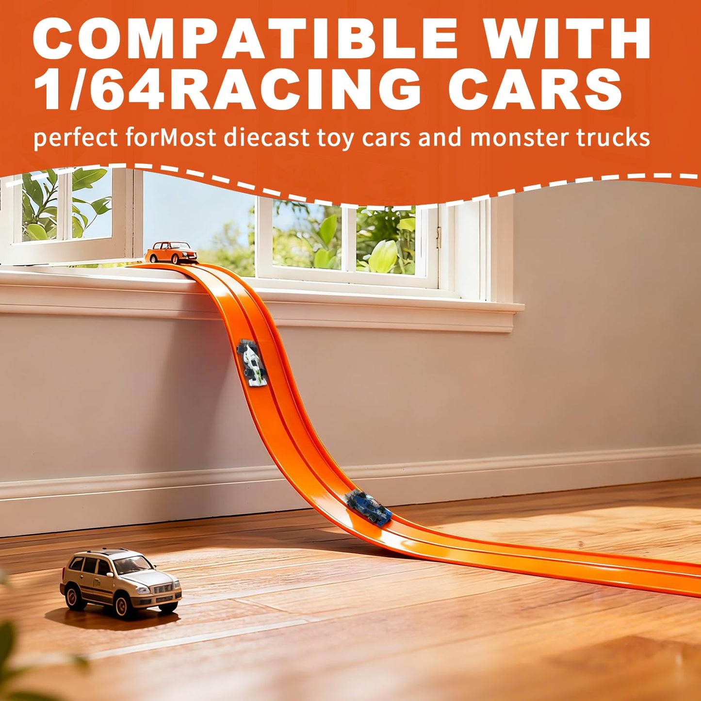 YHJZ 16ft Flexible Race Track Starter Set with Suction Cups