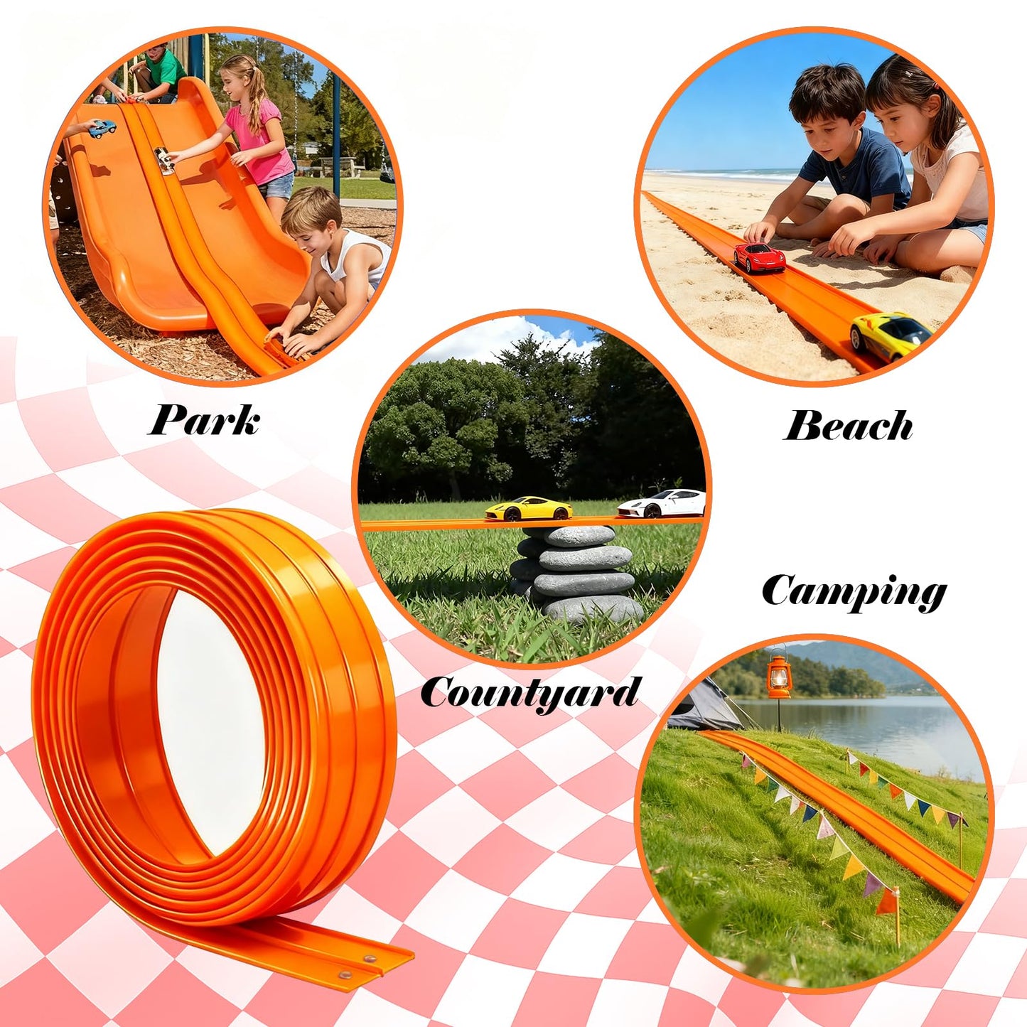 YHJZ 16ft Flexible Race Track Starter Set with Suction Cups