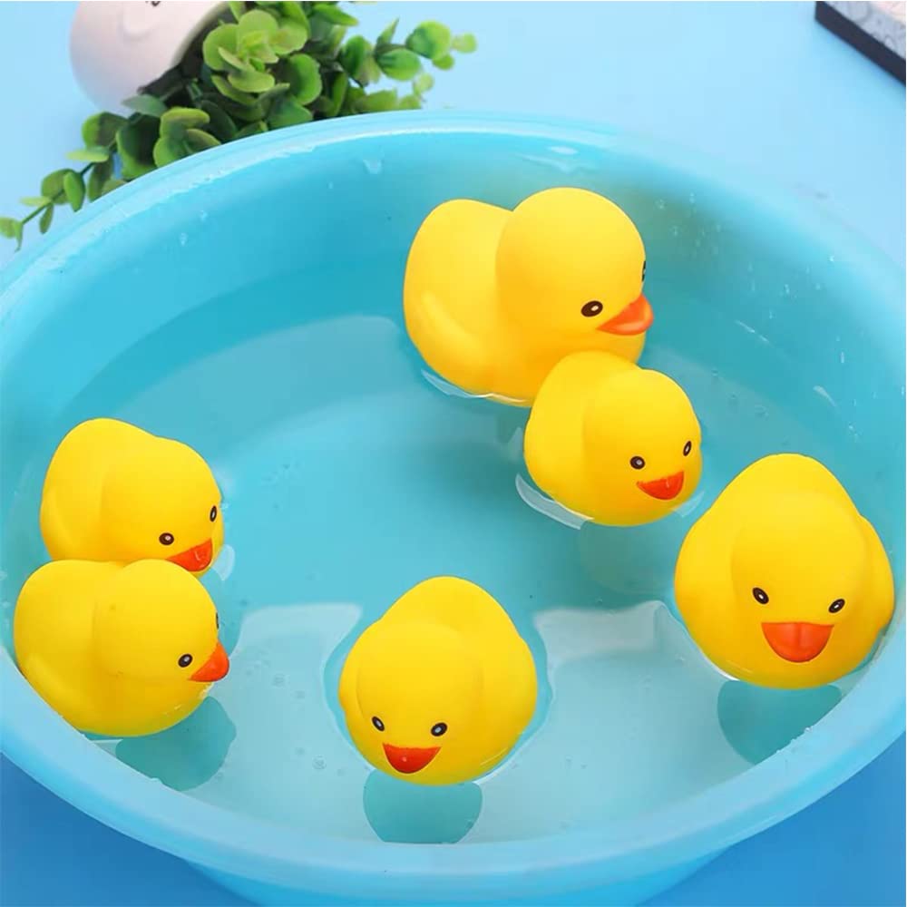 Yhobulis 10Pcs Mold-Free Yellow Rubber Ducks – No-Hole Bath Toys for Toddlers (Bulk Pack)