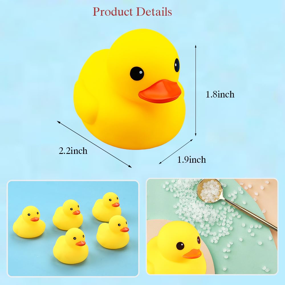 Yhobulis 10Pcs Mold-Free Yellow Rubber Ducks – No-Hole Bath Toys for Toddlers (Bulk Pack)