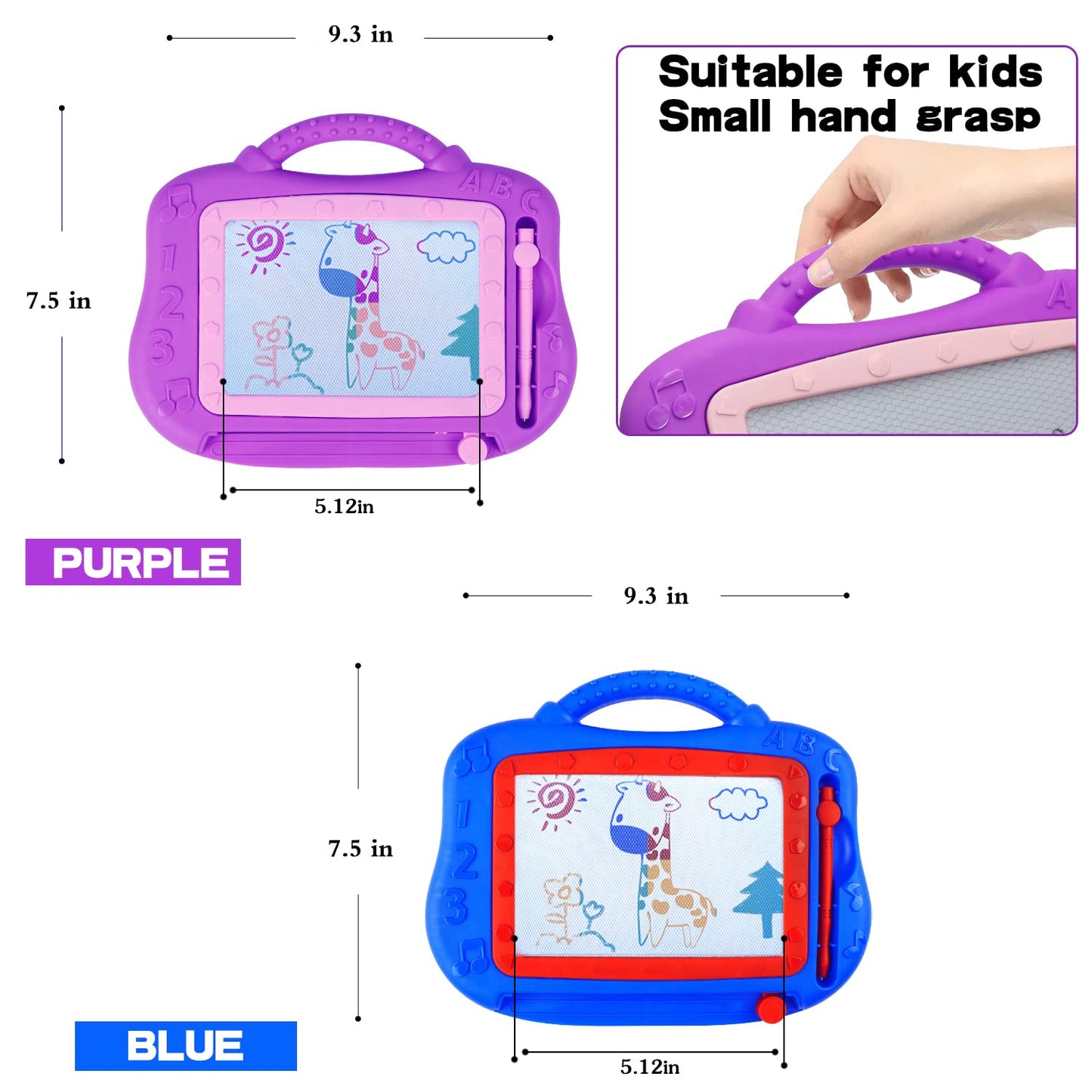 YI-YANG-AII Color Doodle Boards 6-Pack – Magnetic Drawing Boards for Kids