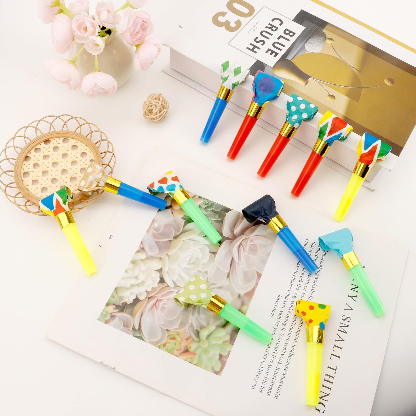 Yiaromou Party Blowers – 25 Pcs Colorful Noise Makers for Celebrations