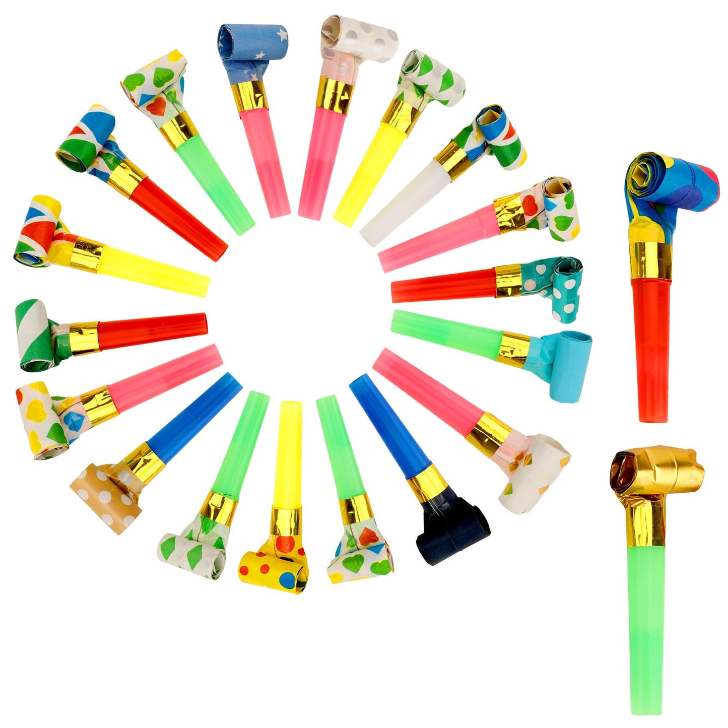 Yiaromou Party Blowers – 25 Pcs Colorful Noise Makers for Celebrations