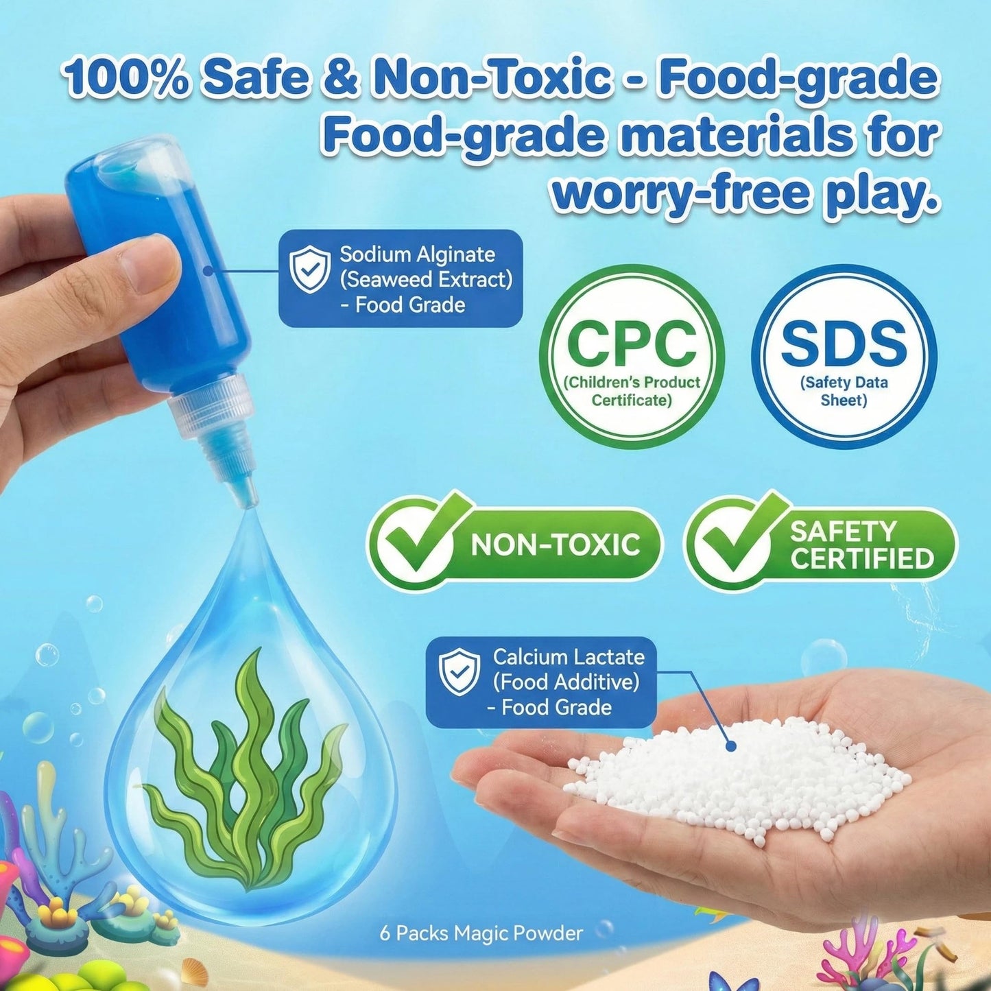 Yichushisu Squishy Making Kit Refill – 24 Bottles Gel Water Elf Toys for Creative Arts & Family Bonding
