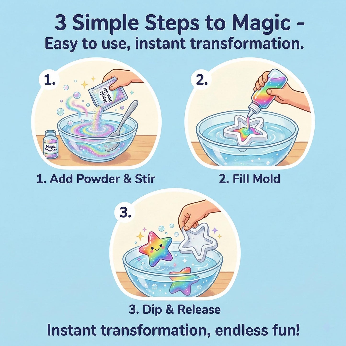 Yichushisu Squishy Making Kit Refill – 24 Bottles Gel Water Elf Toys for Creative Arts & Family Bonding