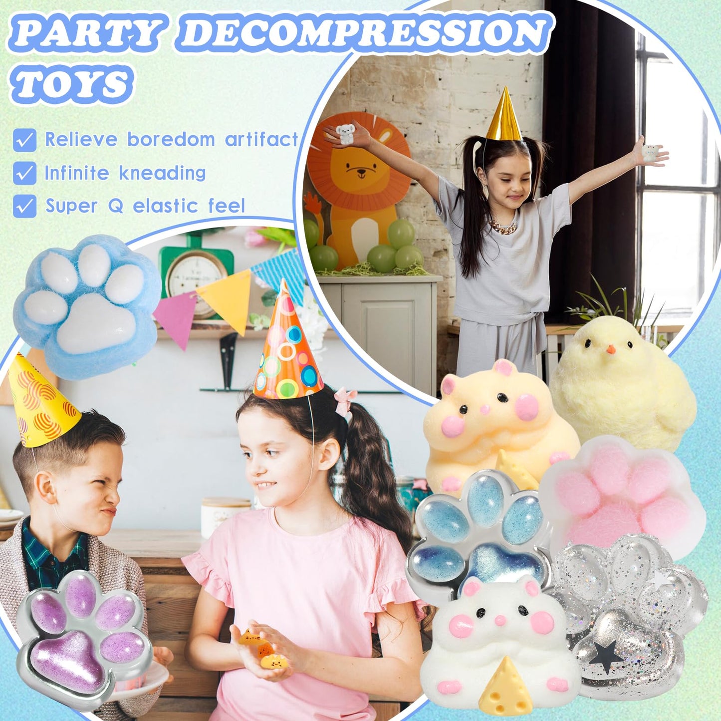 Yidayes 20pc Taba Squishy Pack – Fidget Toy Kit for Kids 4-12, Party Favors & Classroom Gifts