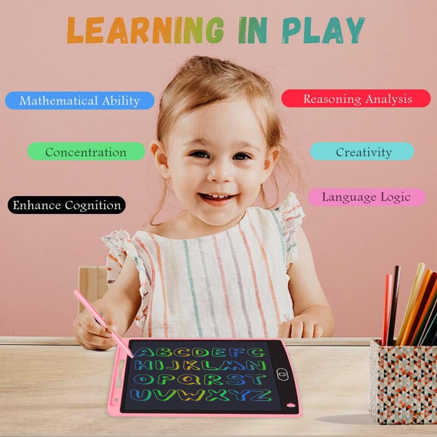 Yidedraw 6-Pack LCD Writing Tablets for Kids — 8.5-Inch Colorful Doodle Boards