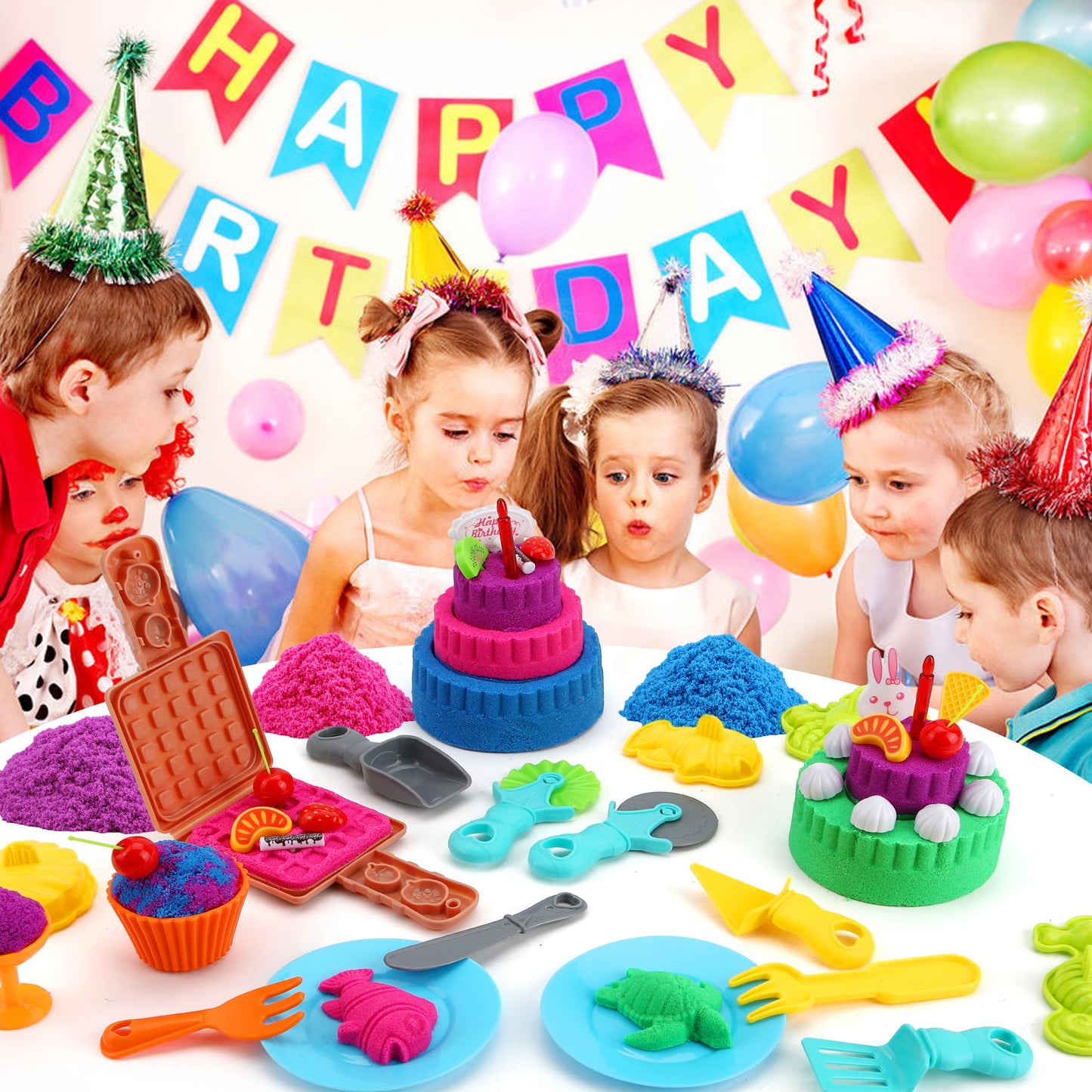 YIDESTARS Sensory Play Kit: Sand Art & Ice Cream Toy – 4 lbs Colorful Sand, Molds & Tools for Ages 3-8