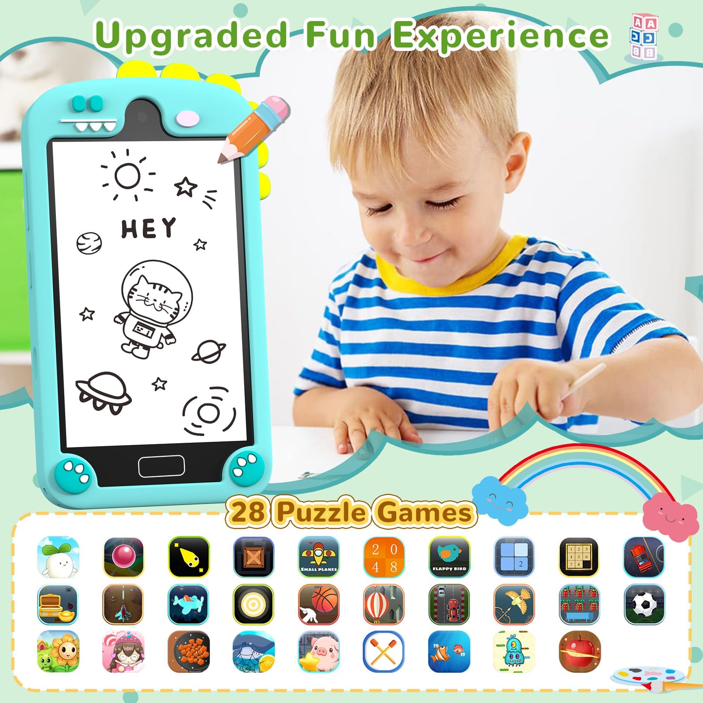 YIFOCO Smart Phone for Kids – 4-Inch Learning Toy with 32GB Card