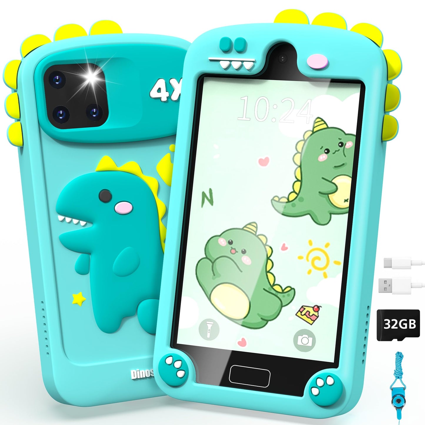 YIFOCO Smart Phone for Kids – 4-Inch Learning Toy with 32GB Card
