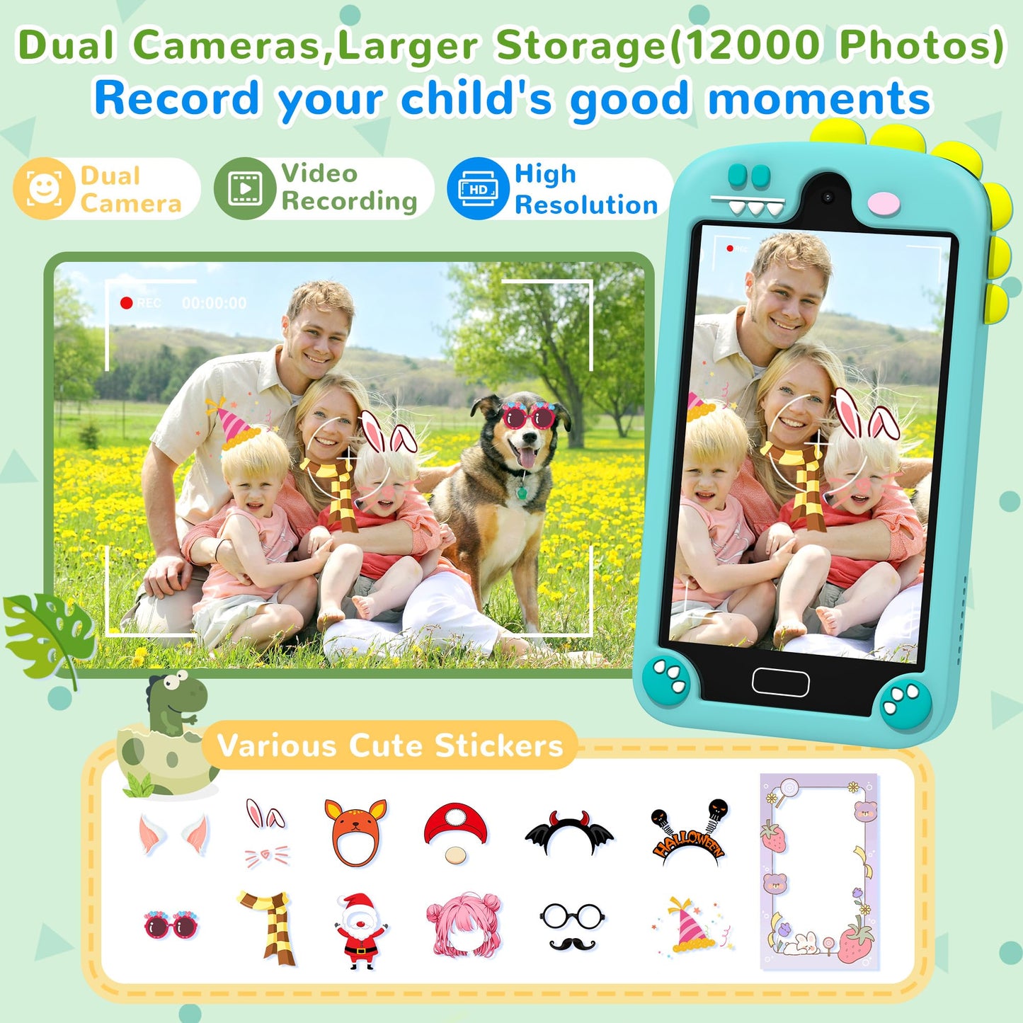 YIFOCO Smart Phone for Kids – 4-Inch Learning Toy with 32GB Card
