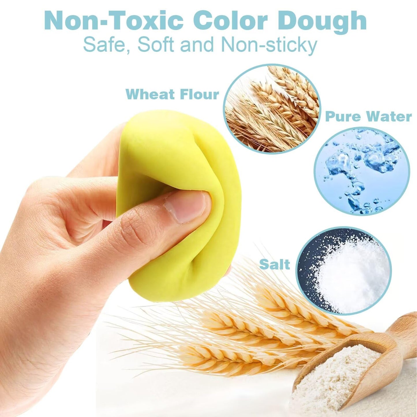 Yiklucg 6 Dino Molds Dough Toys Set with 5 Bright Clays – Creative Play for Kids Aged 3–8