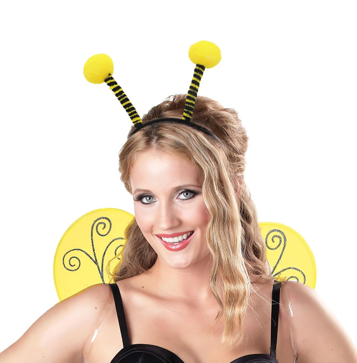Yilistore Bee Headband – Yellow Antenna Party Accessory for Halloween & Christmas