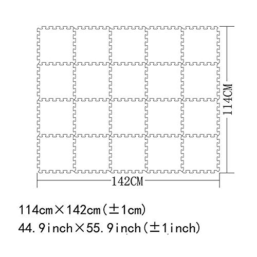 YIMINYUER 20 Tiles Puzzle Play Mats – Thick 1cm EVA Foam Interlocking Floor Mats for Kids