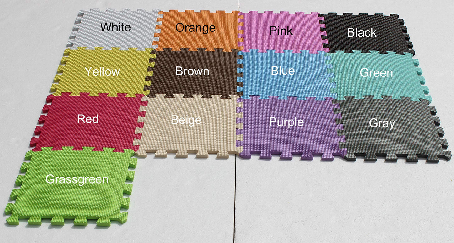 YIMINYUER 20 Tiles Puzzle Play Mats – Thick 1cm EVA Foam Interlocking Floor Mats for Kids