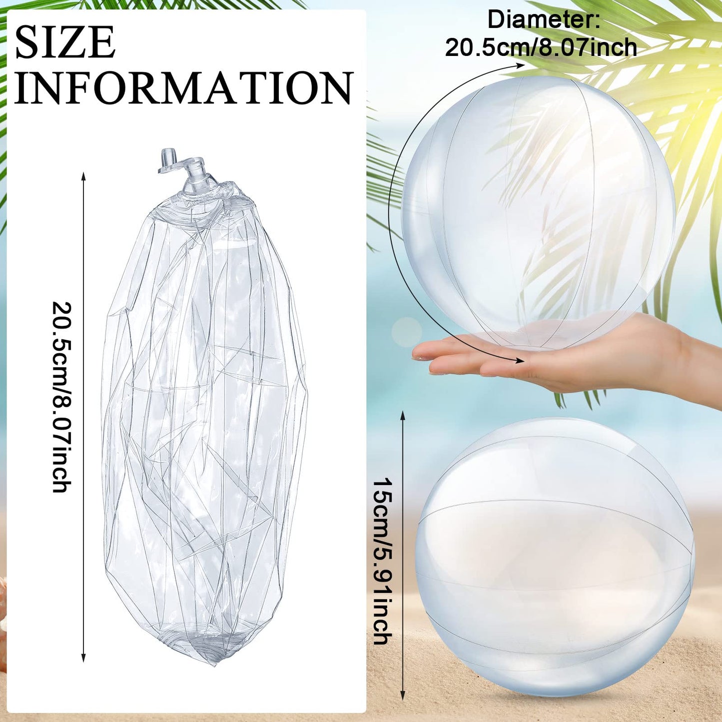 Yinder 24-Piece Inflatable Beach Ball, 6-Inch Pool Floats – Under the Sea Theme, Ocean Summer Party Decor