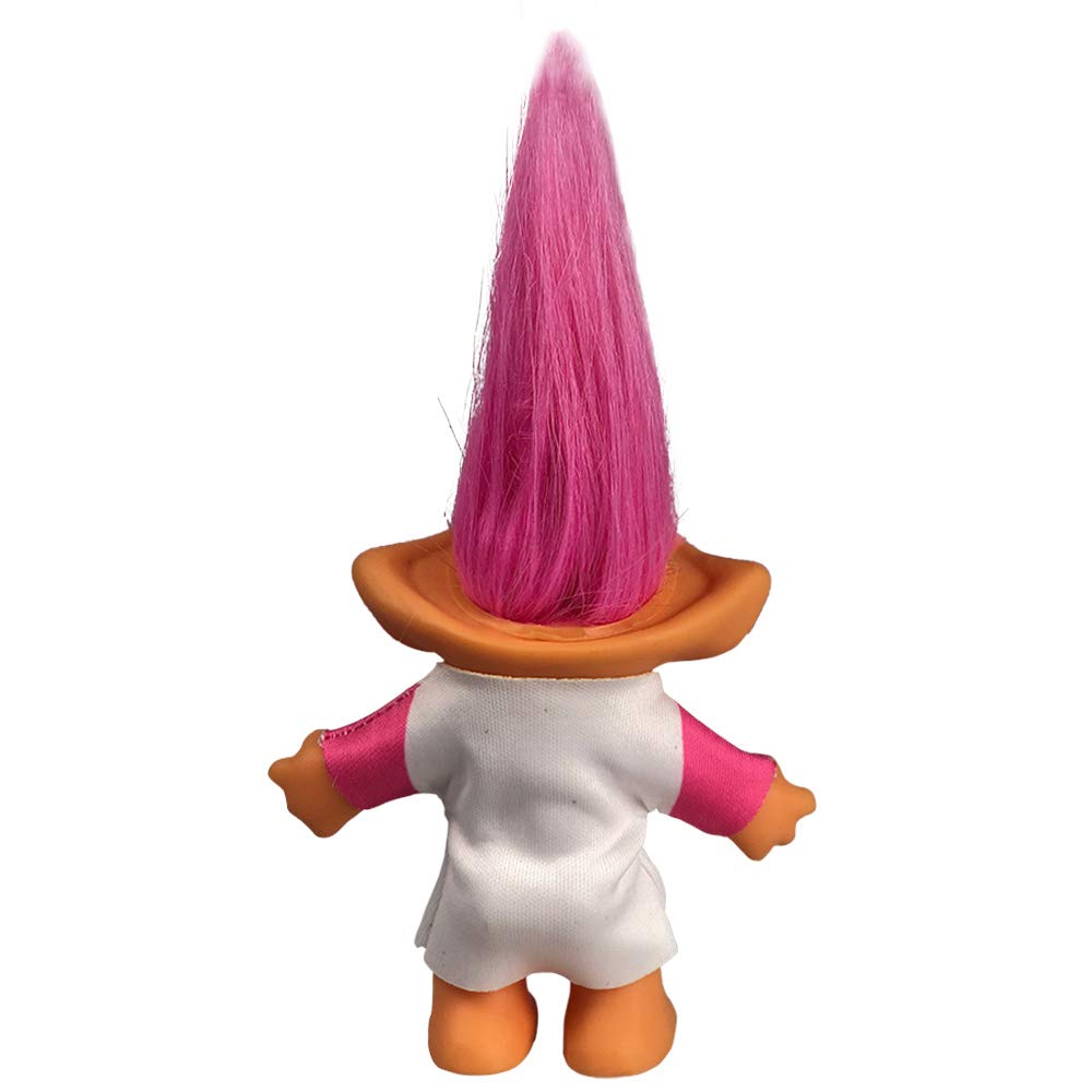 Yintlilocn Vintage Troll Doll – 7.5-inches Pink Hair, Collectible & Craft Toy