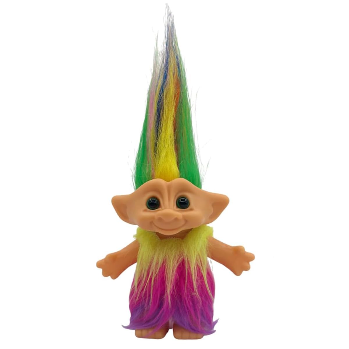 Yintlilocn Vintage Troll Dolls – Chromatic 7.5-inch Tall with Soft Hair for Collections, Crafts & Party Favors