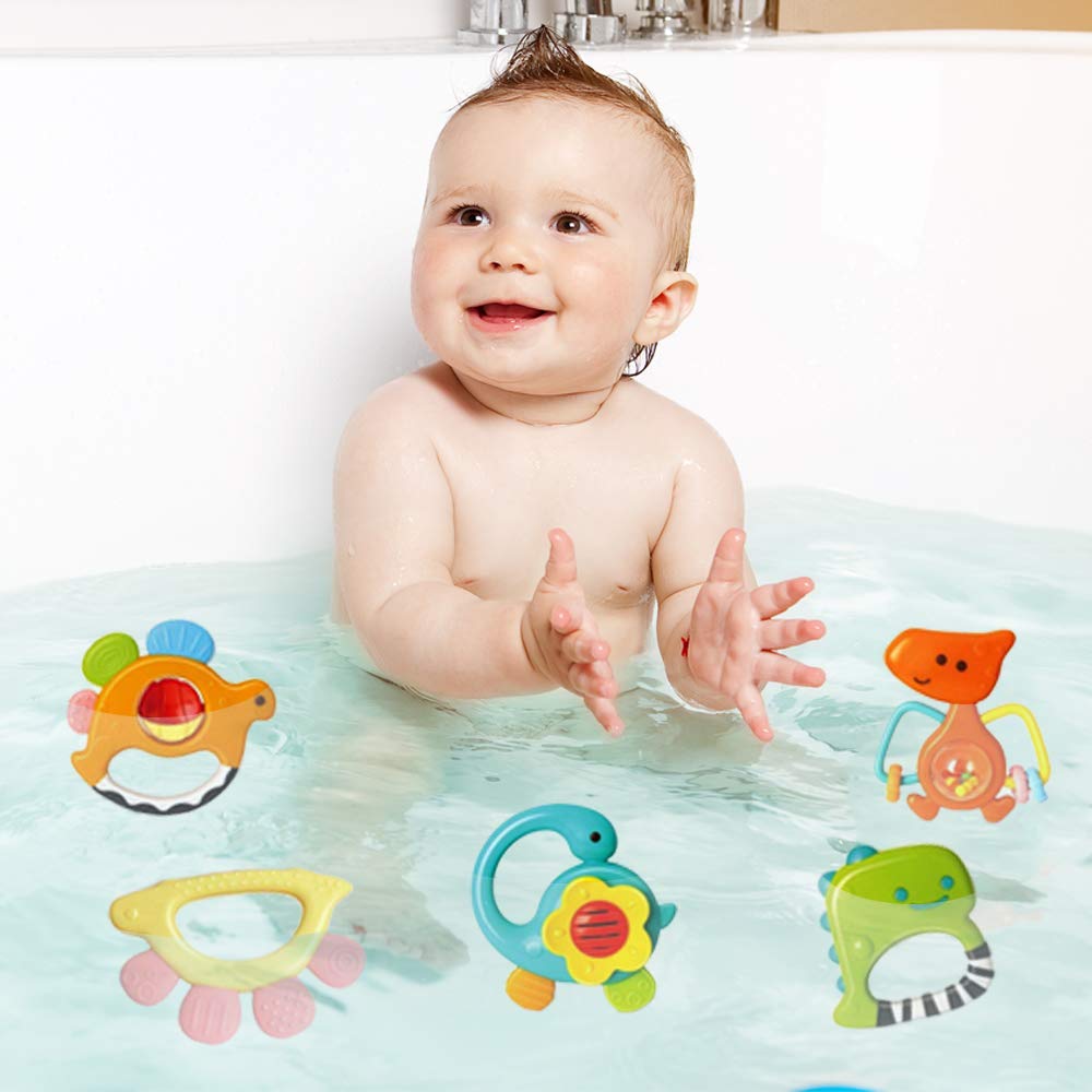 Yiosion Baby Rattles Set: Teether, Shaker & Spin Rattle for 3–12 Months