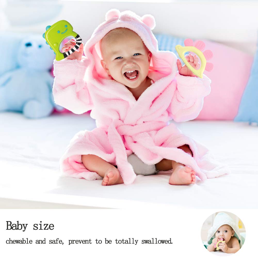 Yiosion Baby Rattles Set: Teether, Shaker & Spin Rattle for 3–12 Months