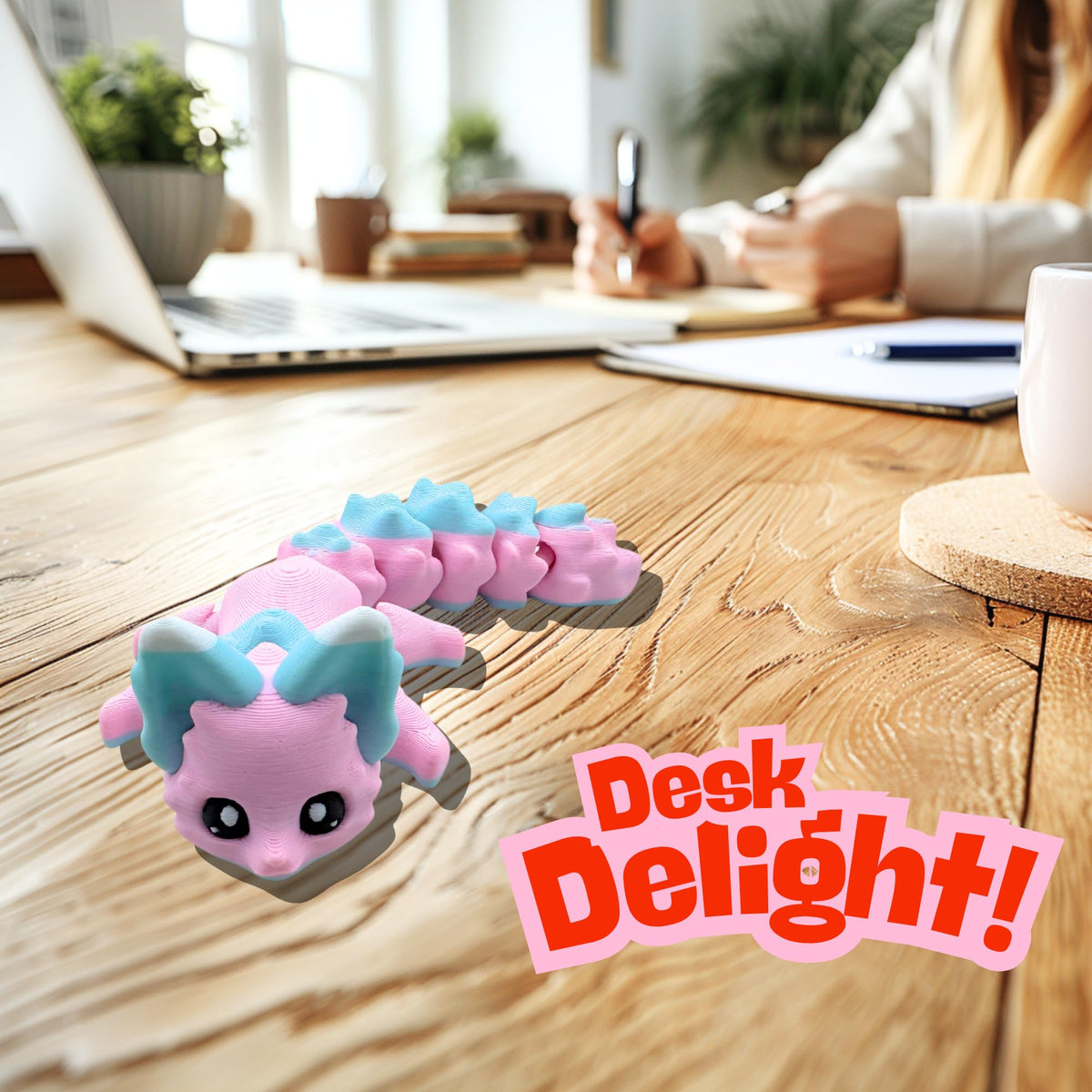Yipintang Candy Fox – 8-Inch 3D Printed Flexible Fidget Animal for Desk Decor
