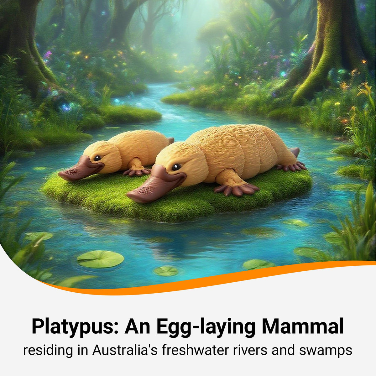 Yipintang 3D Printed Duck-Billed Platypus Fidget – Flexible Desk Decor, 6.1 Inches