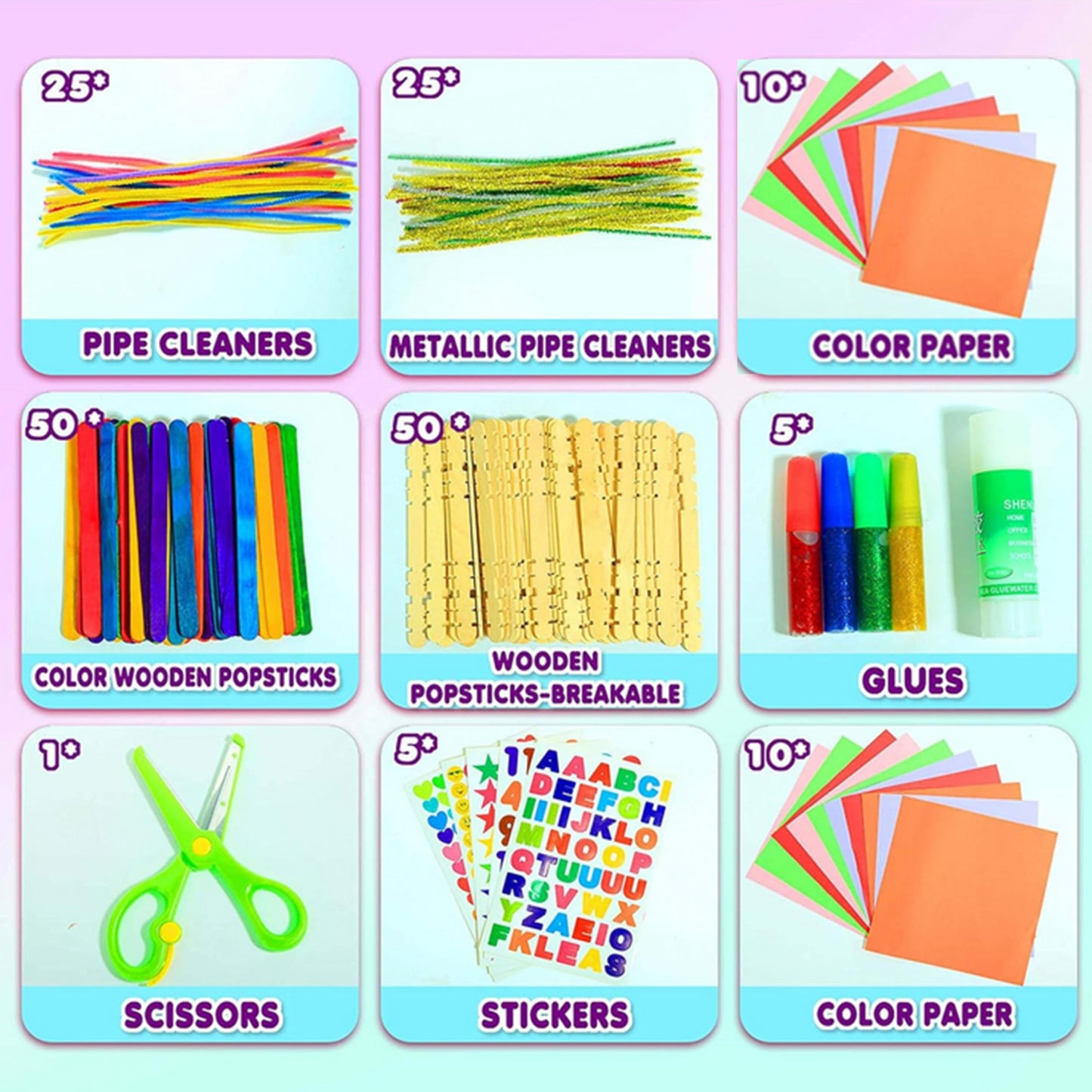 YITOHOP Kids Arts and Crafts Kit — 1000+ Pieces in Travel Box