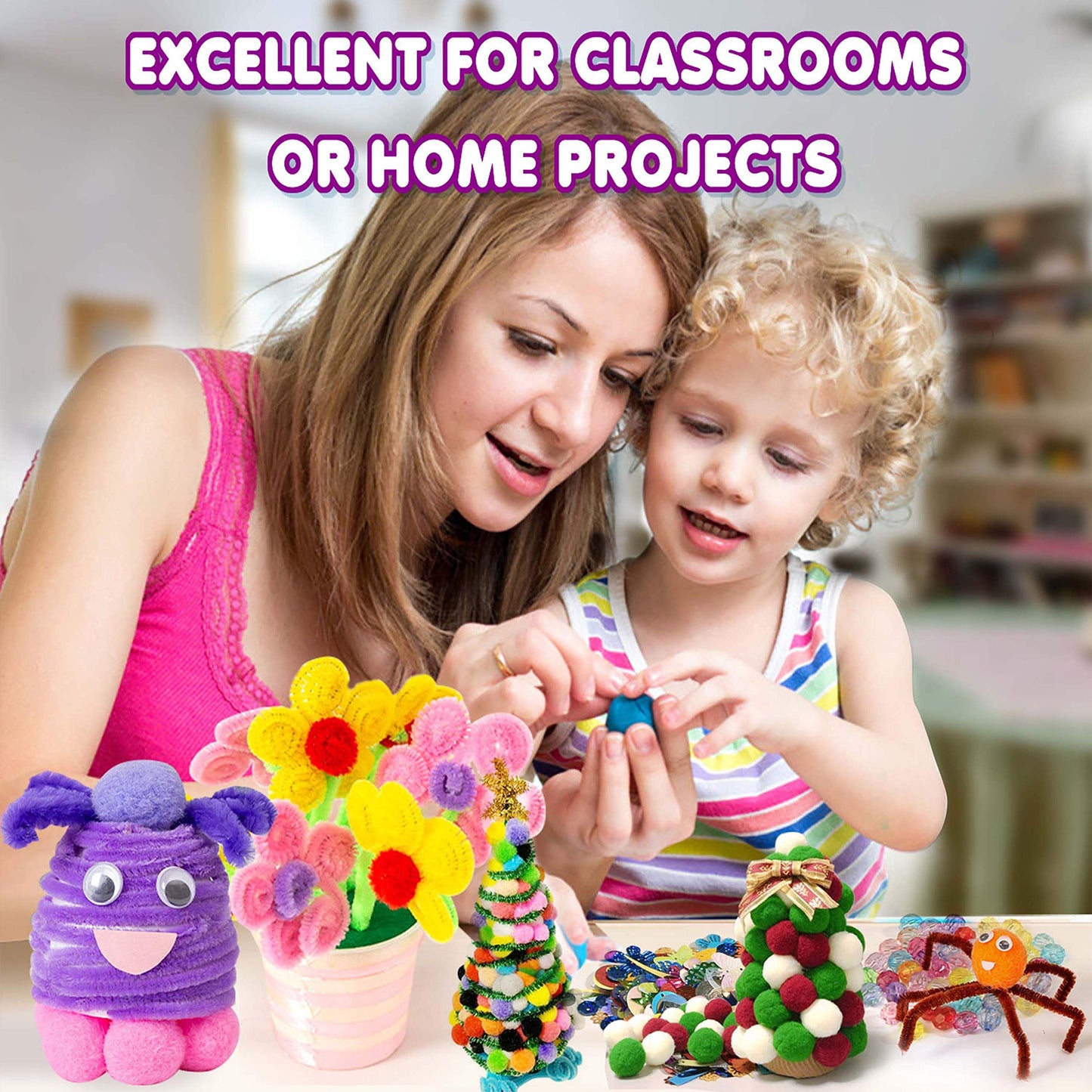 YITOHOP Kids Arts and Crafts Kit — 1000+ Pieces in Travel Box