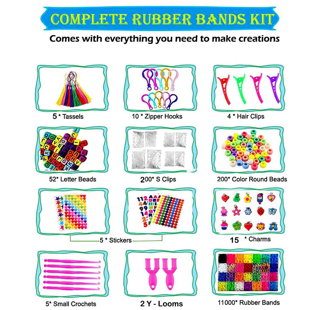 YITOHOP 12080+ Loom Bands Kit – Bracelet Making Set with 11k+ Bands, Beads & Tools