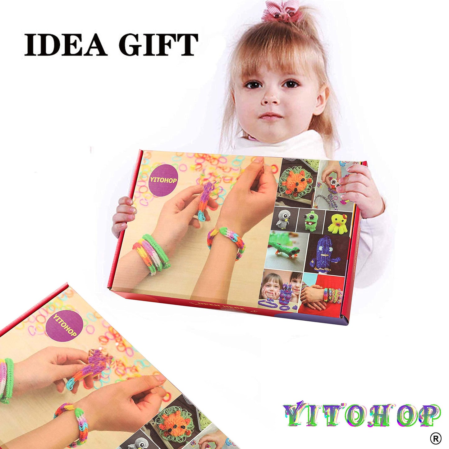YITOHOP 12080+ Loom Bands Kit – Bracelet Making Set with 11k+ Bands, Beads & Tools