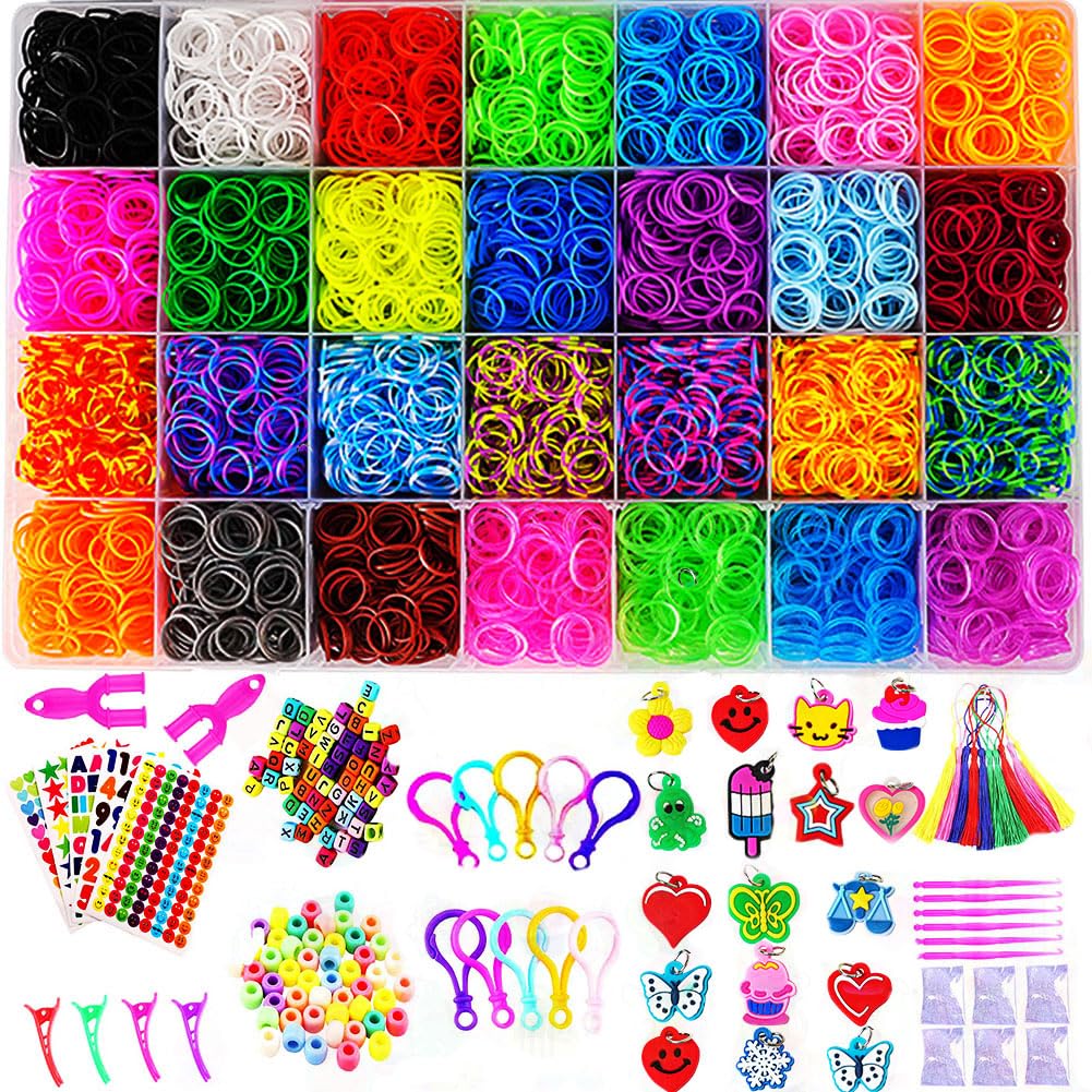 YITOHOP 12080+ Loom Bands Kit – Bracelet Making Set with 11k+ Bands, Beads & Tools