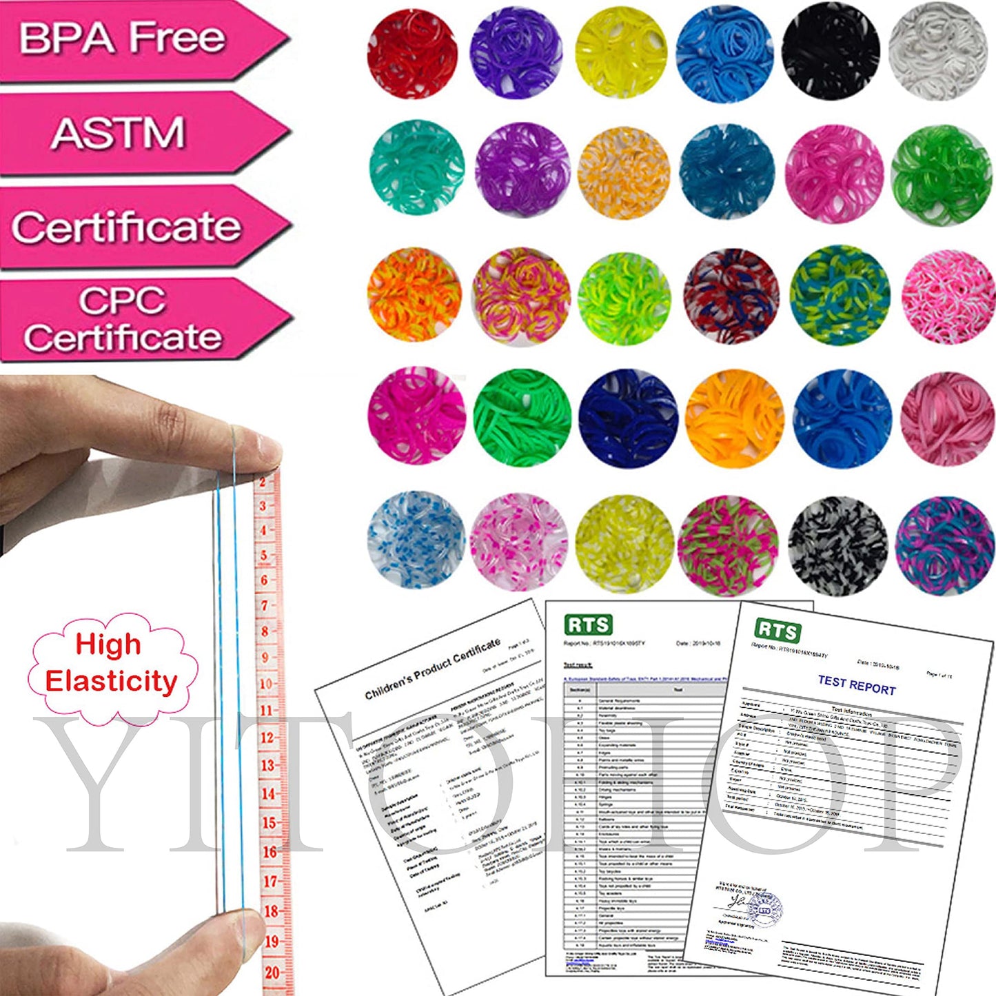 YITOHOP 12080+ Loom Bands Kit – Bracelet Making Set with 11k+ Bands, Beads & Tools