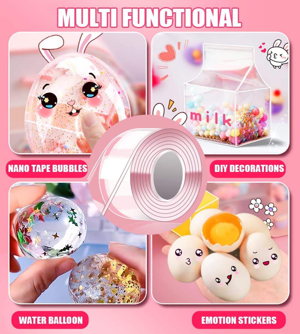YIXIPAZH Nano Tape Bubble Kit – DIY Bubbles, Glitter & Glow