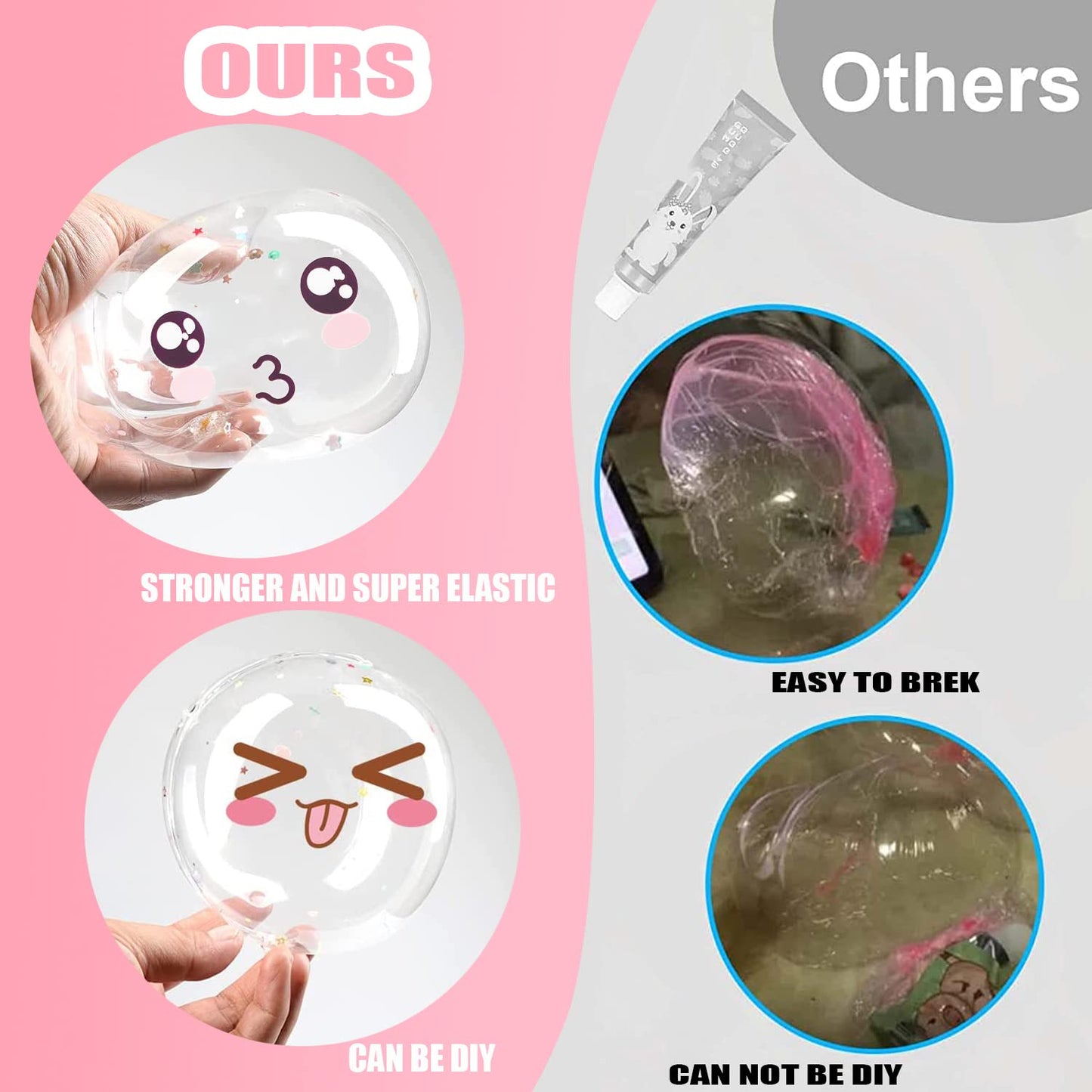 YIXIPAZH Nano Tape Bubble Kit – DIY Bubbles, Glitter & Glow