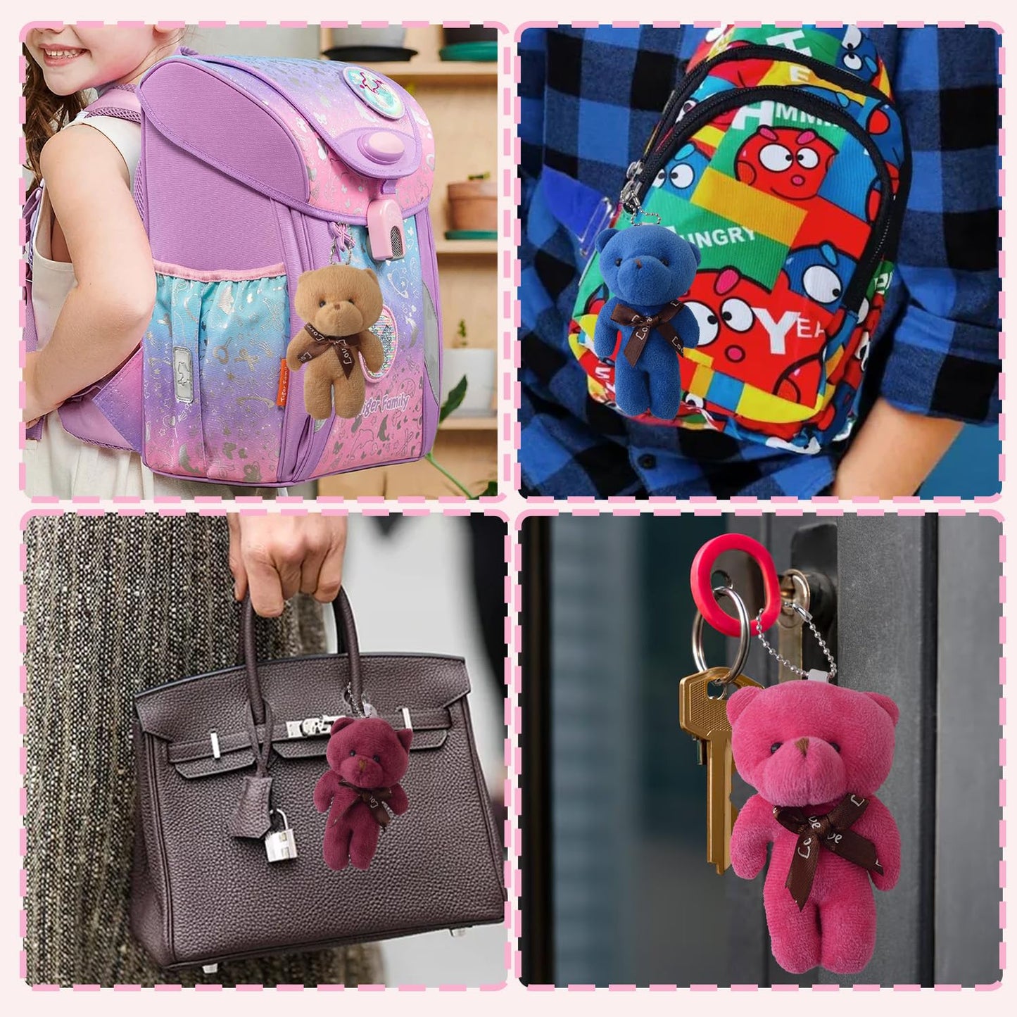 YIYEE 28-Pack Valentines Day Cards for Kids with Plush Bears – 7 Designs, Classroom Party Favors