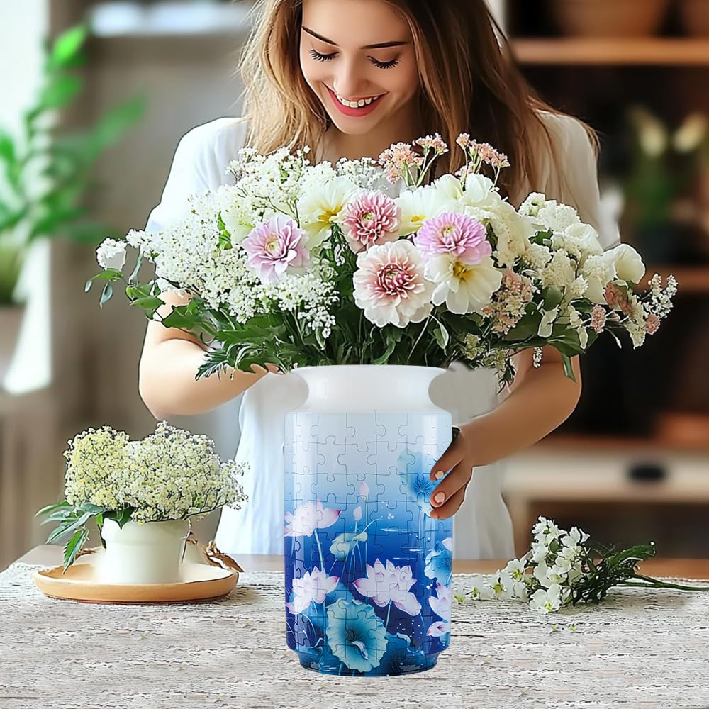 YIZHOR 3D Puzzle Vase – 160-Piece Bamboo-Inspired DIY Vase Kit for Adults