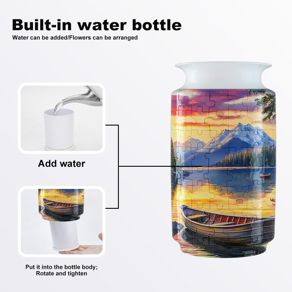YIZHOR 3D Puzzle Vase – 160-Piece Bamboo-Inspired DIY Vase Kit for Adults