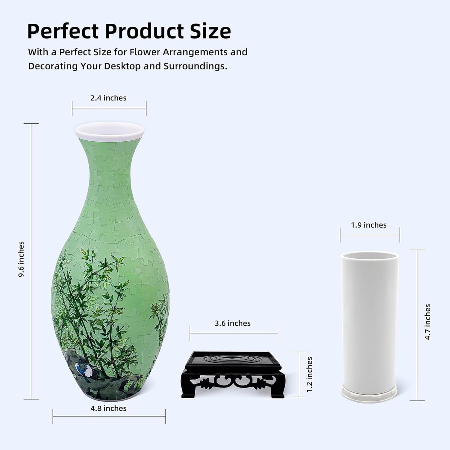 YIZHOR Puzzle Vase for Adults – 160-Piece 3D Flower Vase Kit & Gift for Her