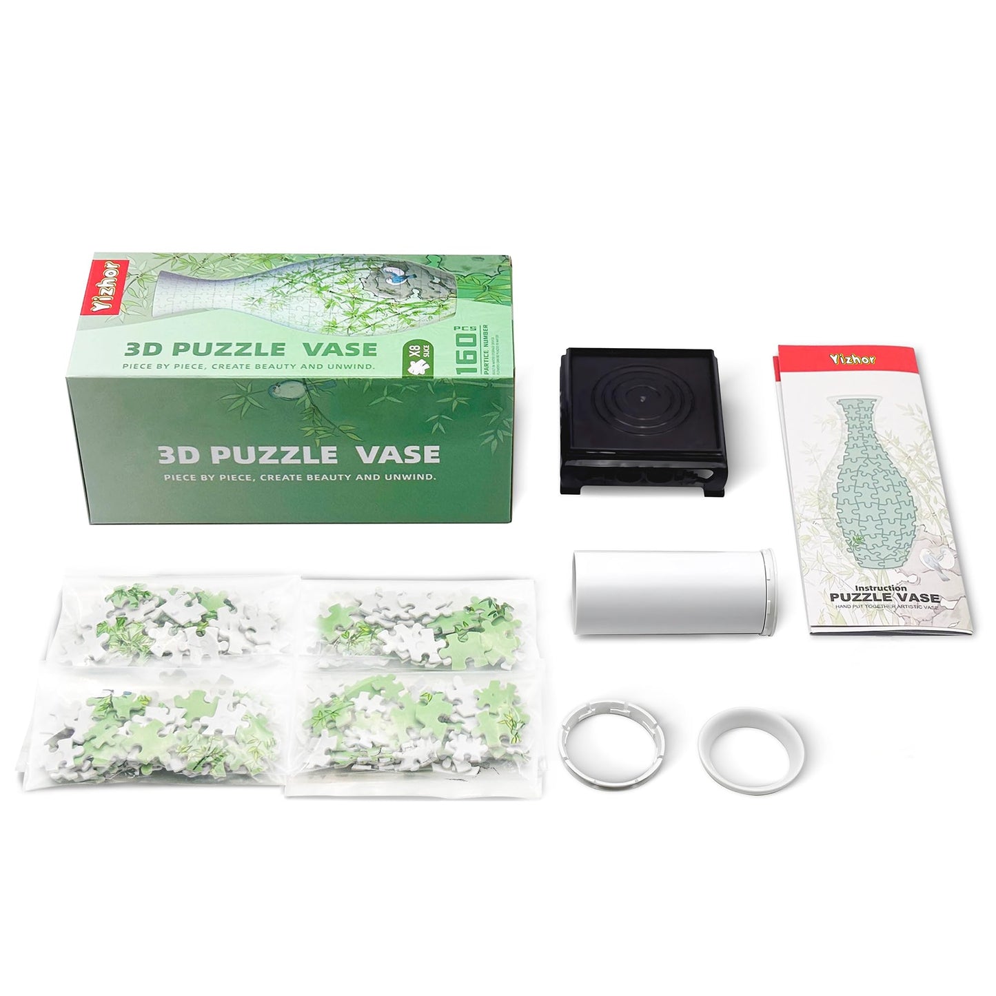 YIZHOR Puzzle Vase for Adults – 160-Piece 3D Flower Vase Kit & Gift for Her