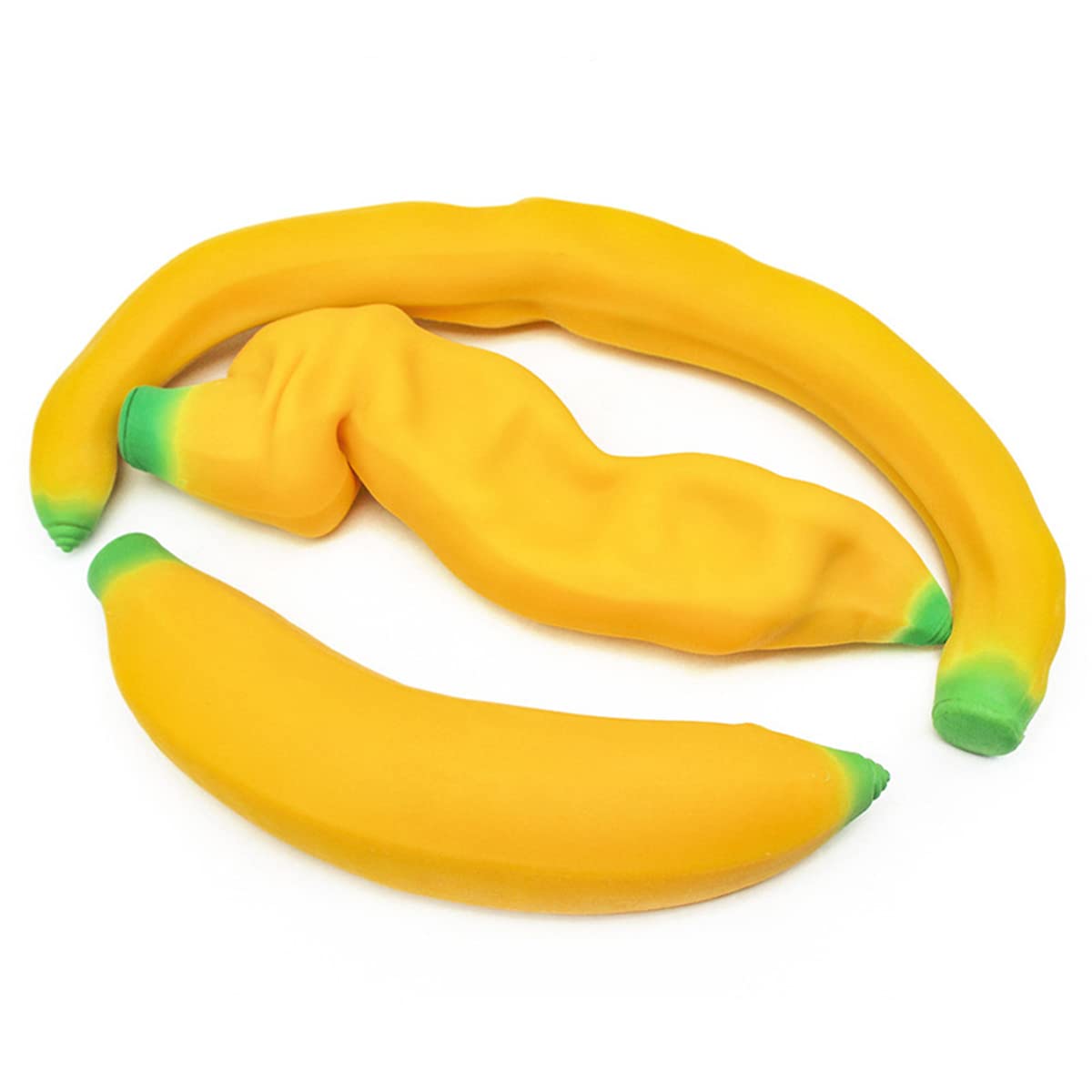 YJHWLF Stretchy Glue-Sand Banana Toy – Latex Soft Decompression, 2-Pack for All Ages