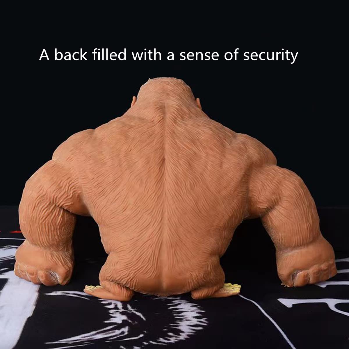 YJHWLF Stretchy Glue-Sand Filled Rubber Gorilla Toy – Squeezable Decompression Play (Gorilla-L)