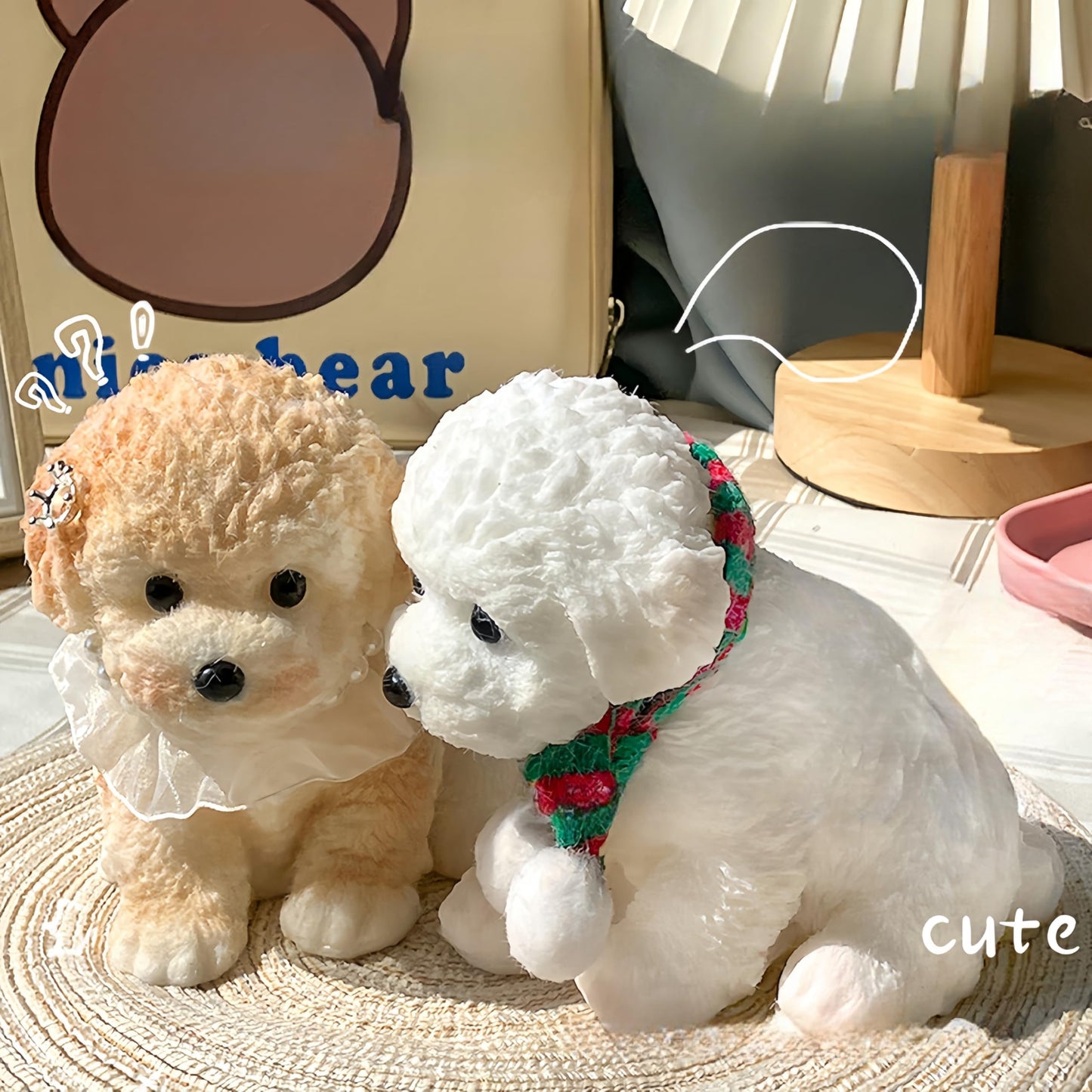 YJPPDD Big Taba Squishy Dog – Cream Color Stress Relief Toy for Adults & Kids