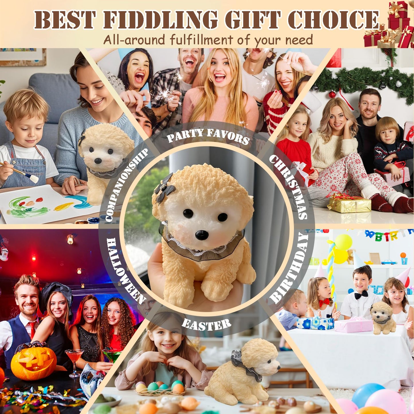 YJPPDD Extra-Large Taba Dog Squishy Toy – Soft Stress Relief for Kids & Adults
