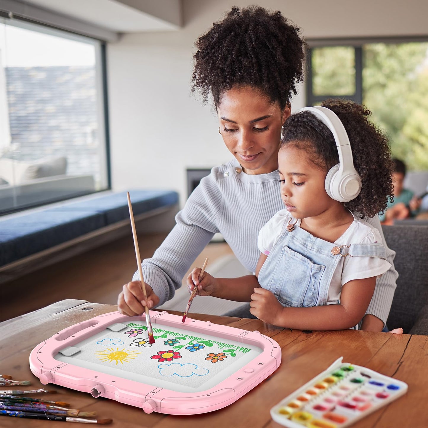 Ylovetoys Adjustable Kids Easel – Double-Sided Magnetic Art Easel with Accessories | 360° Rotating Studio | Gift for Ages 3+