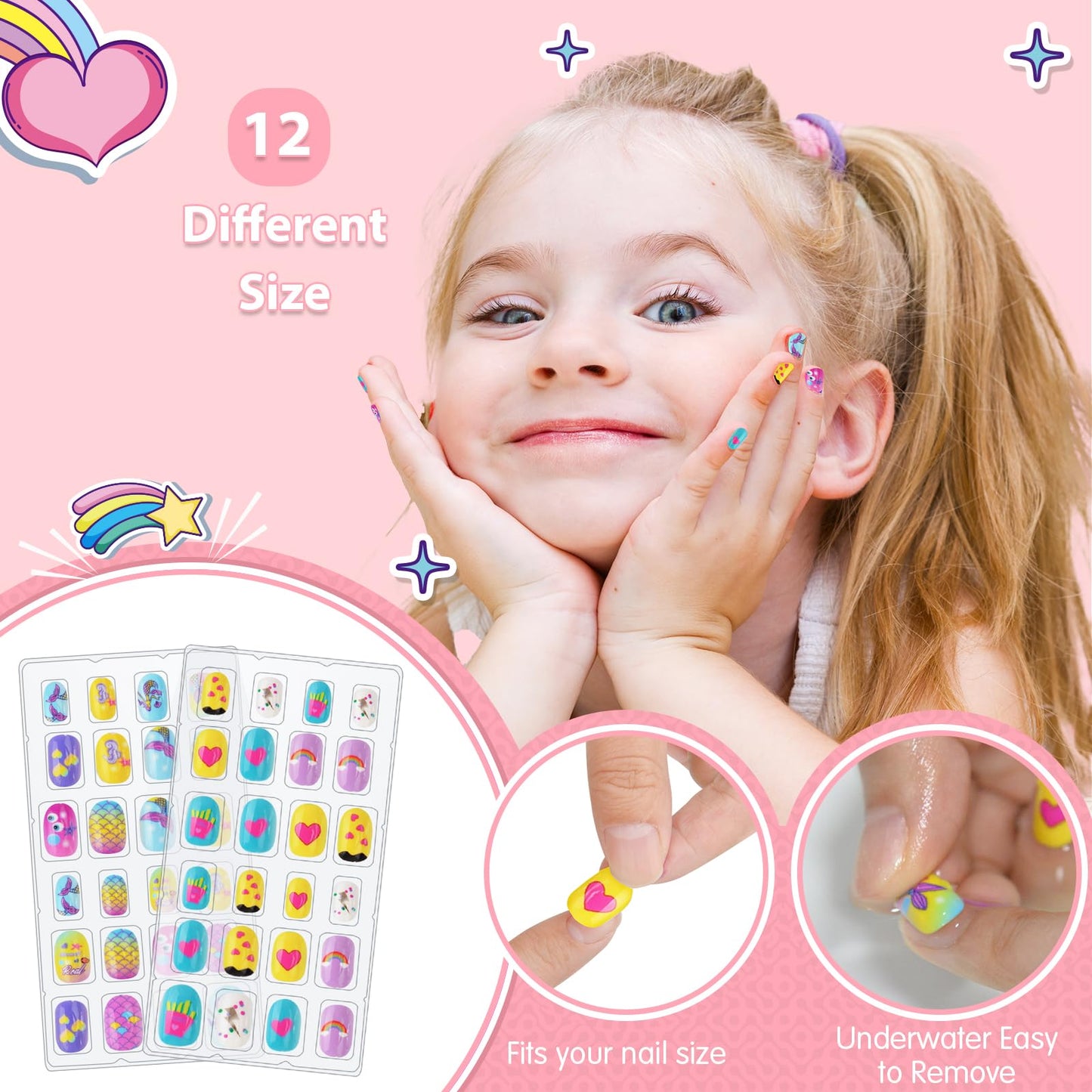 Ylovetoys Kids Nail Polish Set — All-in-One Nail Salon Kit for Girls 7-12 (Non-Toxic)