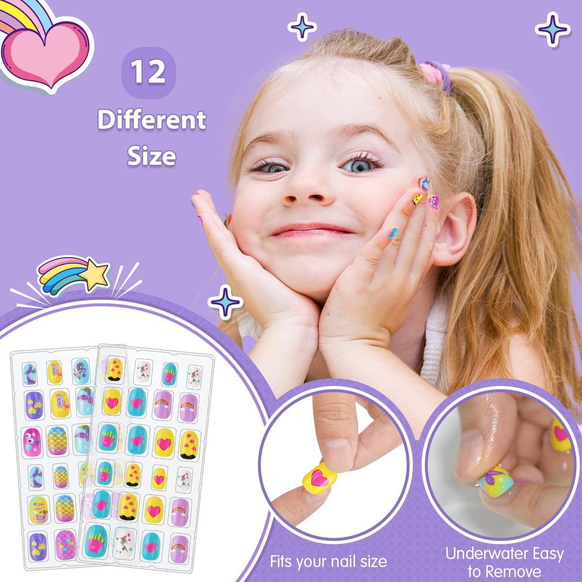 Ylovetoys Kids Nail Polish Set & All-In-One Nail Dryer Salon for Girls 7-12